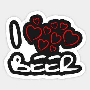 I Heart Beer Sticker